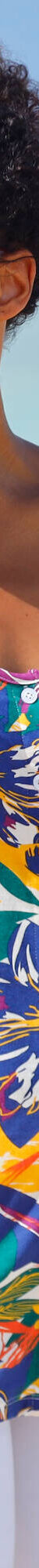 Tunique imprimée, boutonnée (bleu / safran) Tunique imprimée, boutonnée (bleu / safran)